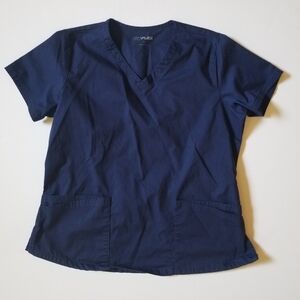 🌸 Uniform Advantage Flex Navy Scrub Top Shirt